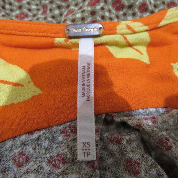 FREE PEOPLE Aloha State of Mind Tunic Top Patchwork Boho Swing Festival Cropped - Picture 14 of 14